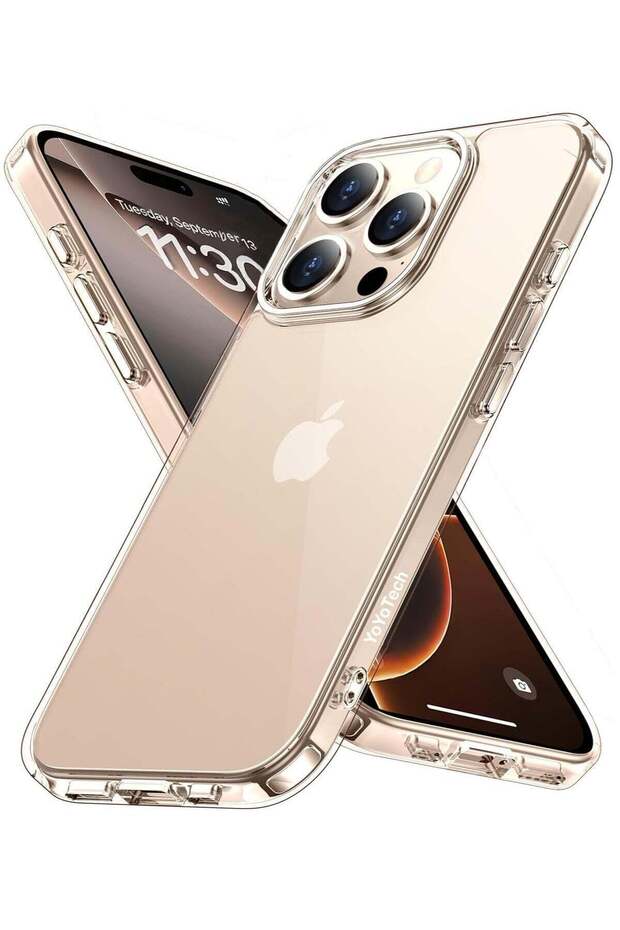 iPhone 16 Pro Case 6.3" – Clear Slim Shockproof Bumper with Anti-Yellowing and Military-Grade Protection