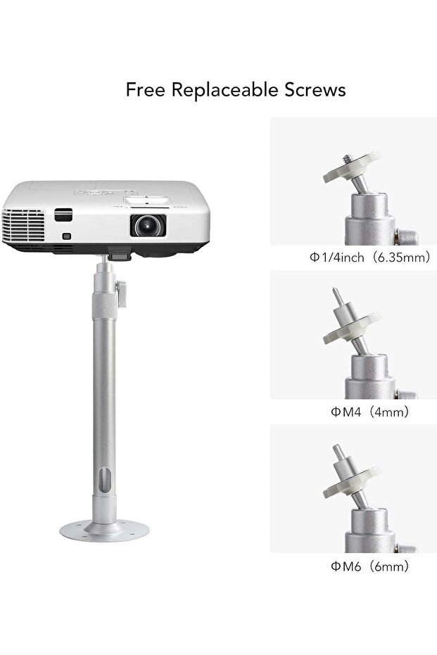 Universal Extending Projector Ceiling Mount Hanger – 360° Rotatable Head, Extendable Length - 4