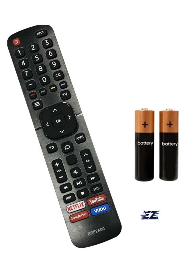 New ERF2A60 Remote Control for Hisense Smart 4K Ultra HD TV – Includes Netflix, YouTube, Google Play, and Vudu Shortcuts – No Voice Function