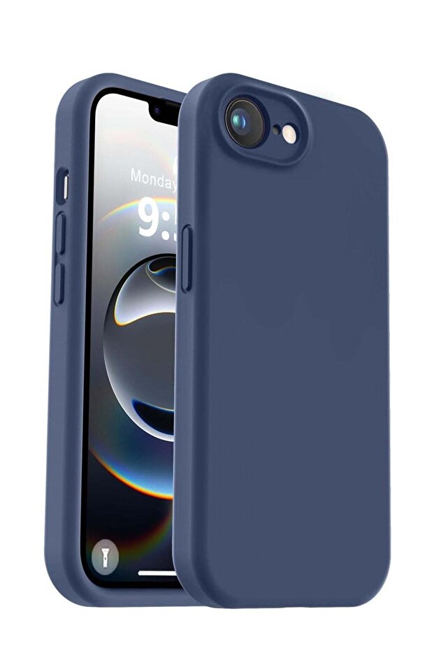 Liquid Silicone Case Compatible with iPhone 16e (6.1-Inch) - Navy Blue