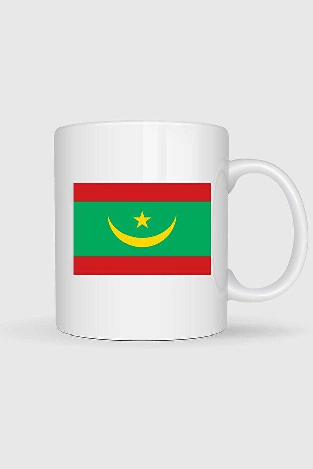 كوب مطبوع عليه علم موريتانيا