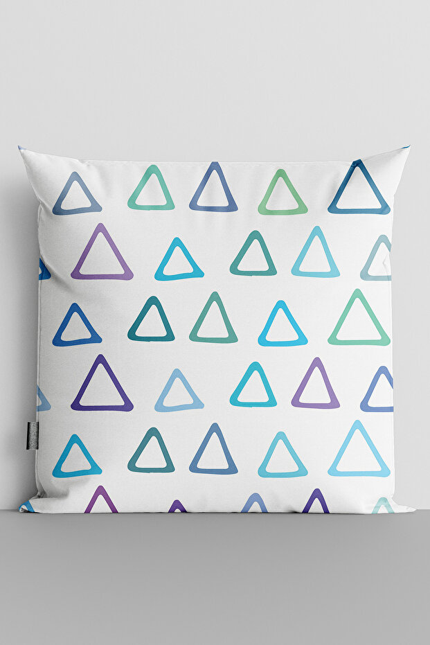 Colorful Triangles Double Sided Digital Printed Throw Pillow Cover