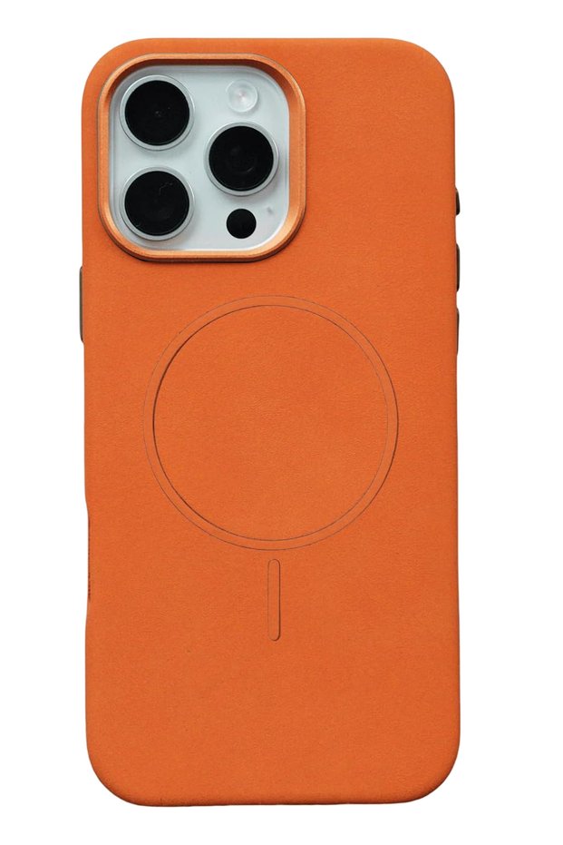 Spt-Gld iPhone 15 Pro Max Luno Leather Magsafe Cover (225643) - Orange