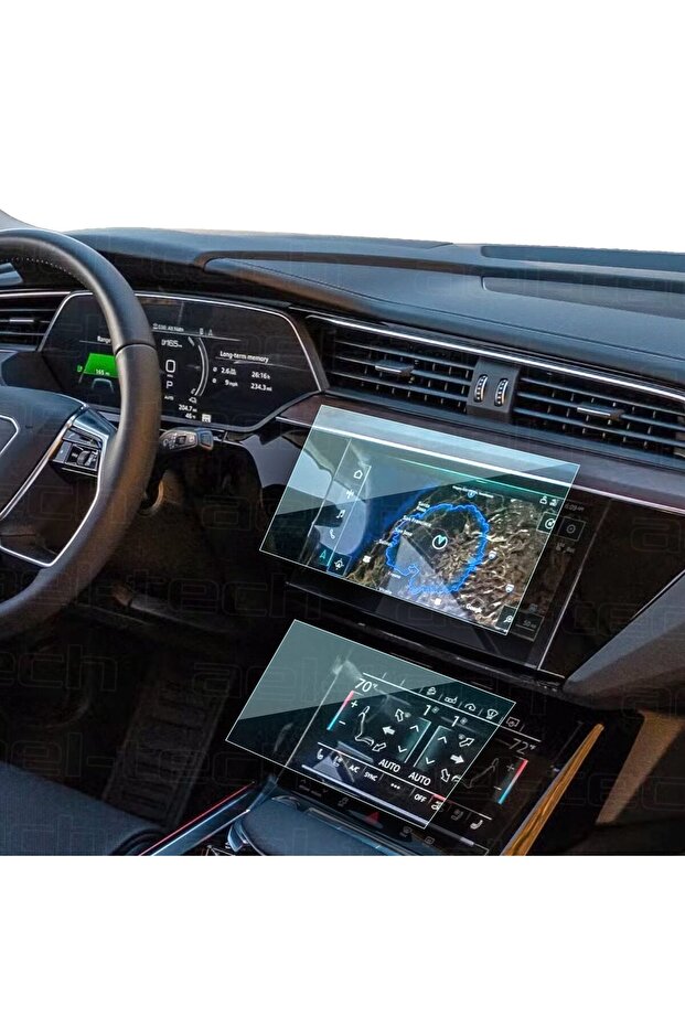 Audi E Tron Navigation and Interior Central Control Compatible Nano Screen Protector Set of 2 2019-2024