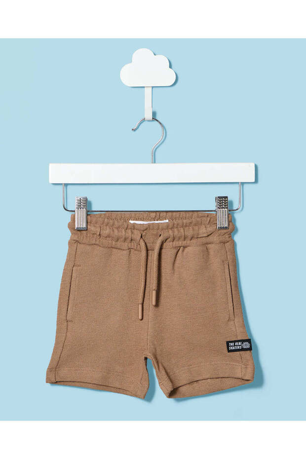 Infant Boys Brown Jacquard Active Shorts