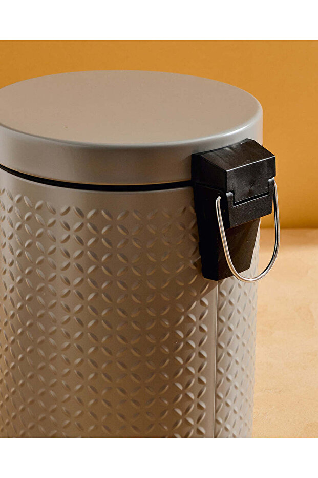 Mid Grey Patterned 5L Pedal Bin - 5