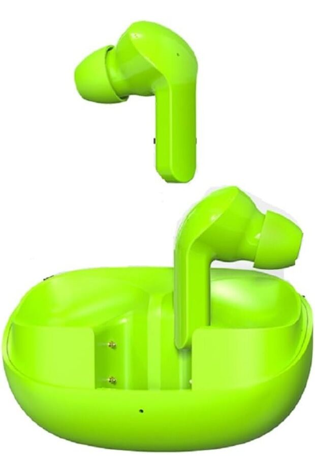 Wireless Earbuds with Charging Case, Bluetooth 5.3, Noise Cancelling Mic, Touch Control, Green