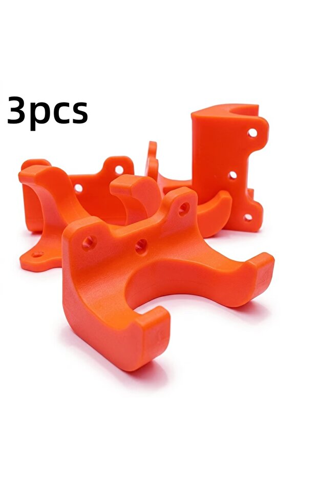 Orange 3Pcs Wall Mount Garden Tool Hanger 35mm Hole Storage Hook for Broom Shovel Rake Hoe Organizer