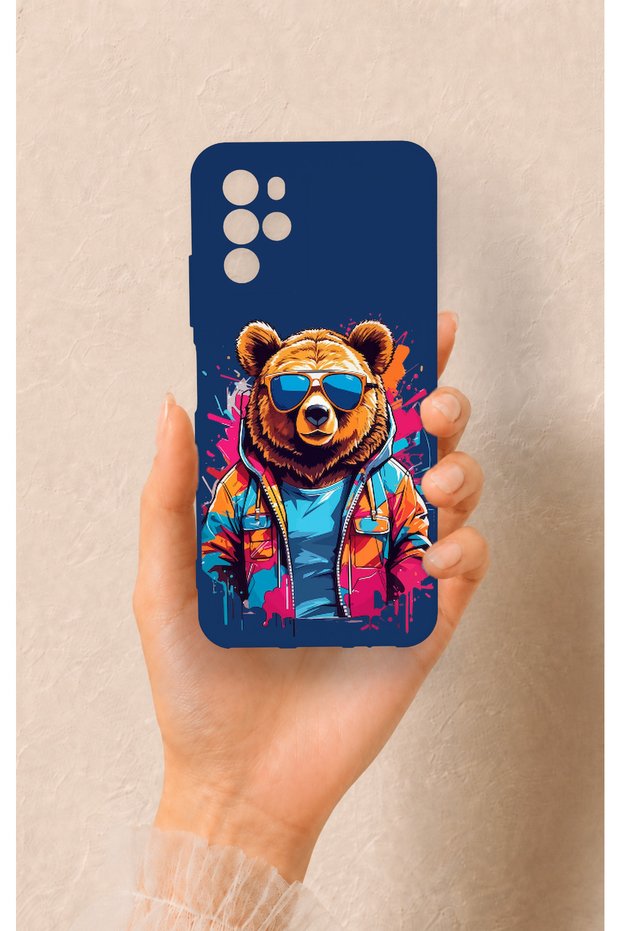 Omix X700 Compatible Bear Patterned Silicone Case with Glasses