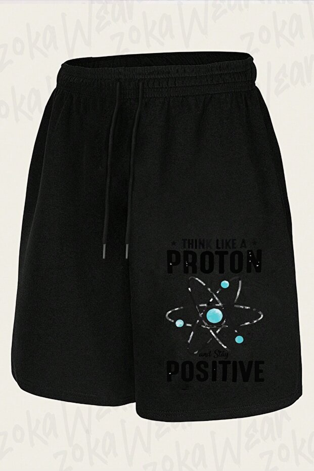 شورت مطبوع بتصميم Atom Proton للجنسين