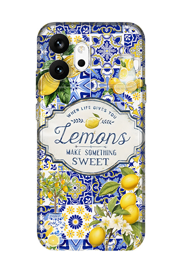 Honor 600 Compatible Lemon Patterned Transparent Phone Case
