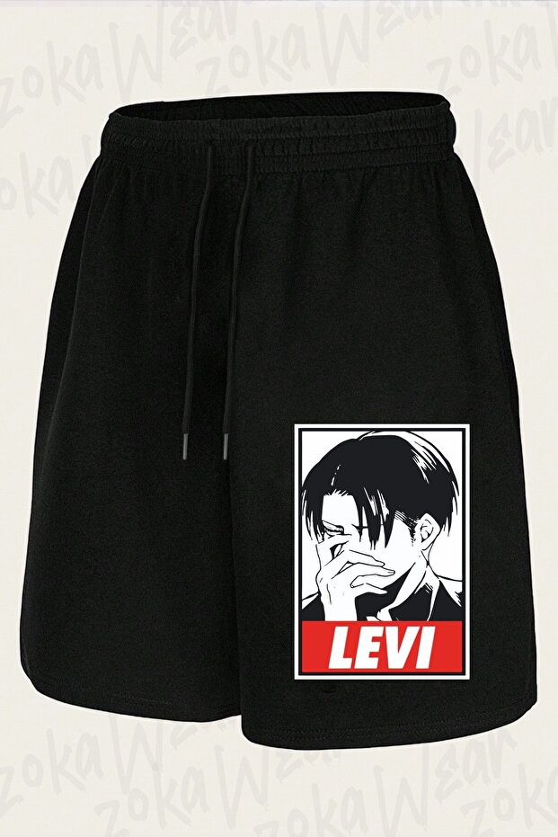 Unisex Aot Levi Ackerman Anime Character Design Printed Shorts