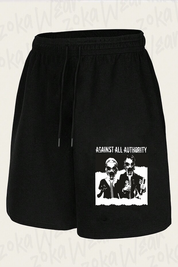 Unisex Against All Authority Design Printed Shorts