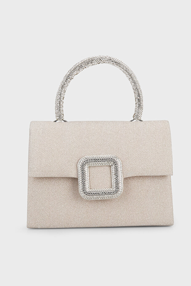 Stone-Embellished Evening Dress Bag with Fixed Handle Abi̇ye Çanta 1431758Palsim