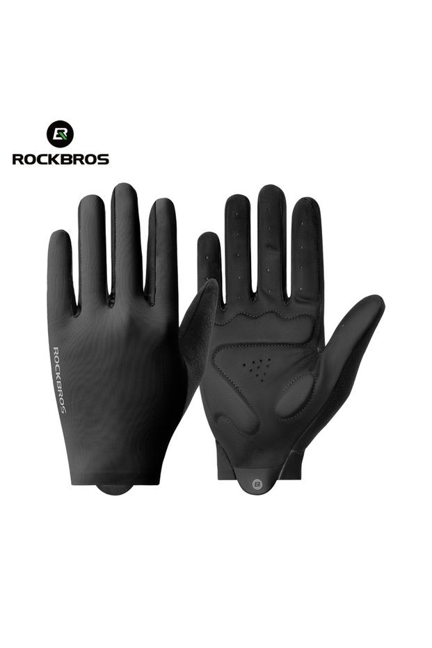 ROCKBROS L S408-1 Black ROCKBROS Cycling Gloves Lightweight Breathable Non-slip Full-Finger Gloves S