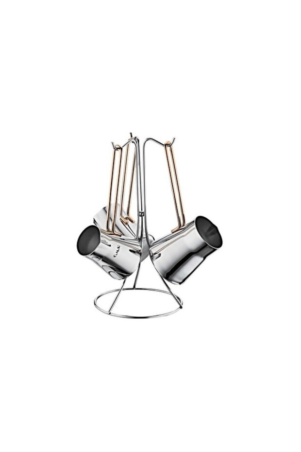 Stainless Steel Metallic Coffee Pot Set, Stylish and Durable Kitchen Utensils