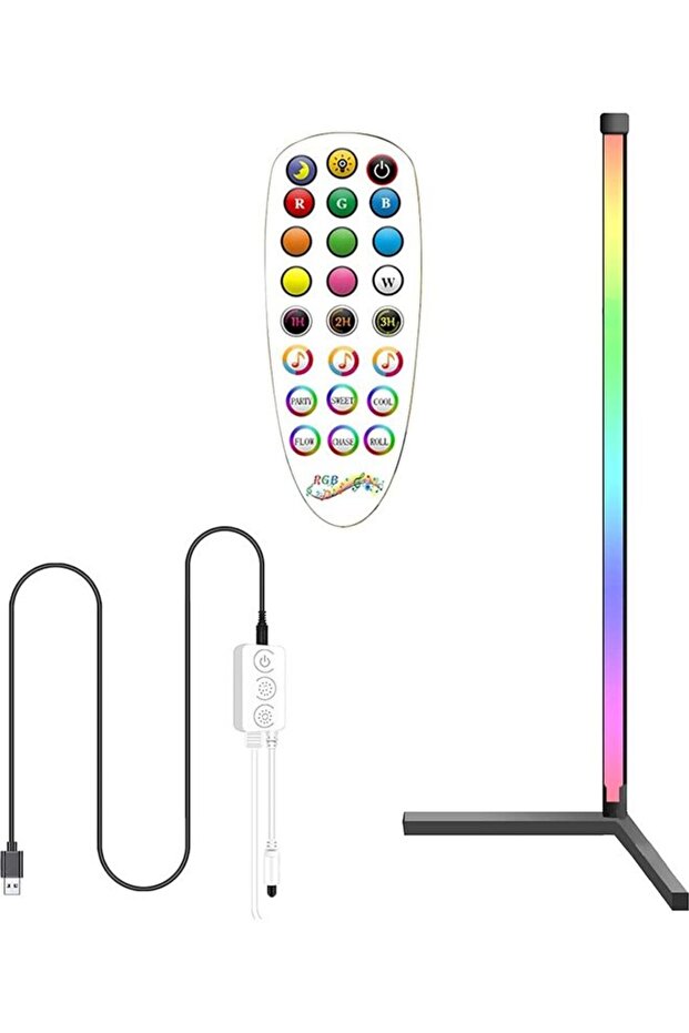 Remote Control LED Light Corner Lamp Multicolour