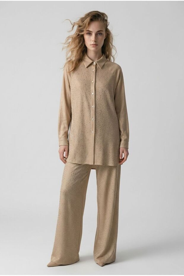 Pants, Top, and Stone-Embellished Suit 26Ktkm9632