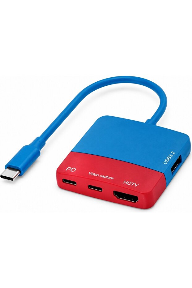 Usb-C Video Capture Docking Station 4in1 Pd 100W 4K HDMI 1080P 60Hz Capture USB 3.2 Ninte Ndo Switch Compatible
