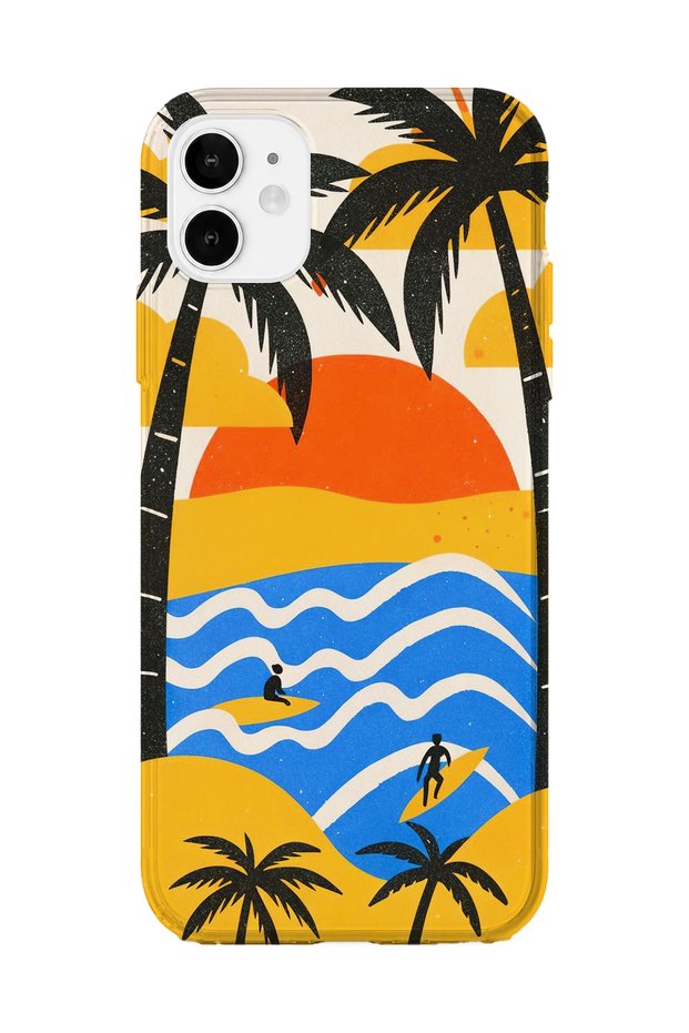 iPhone 11 Compatible Printed Transparent Phone Case |   Collection: Summer Beach Tropical