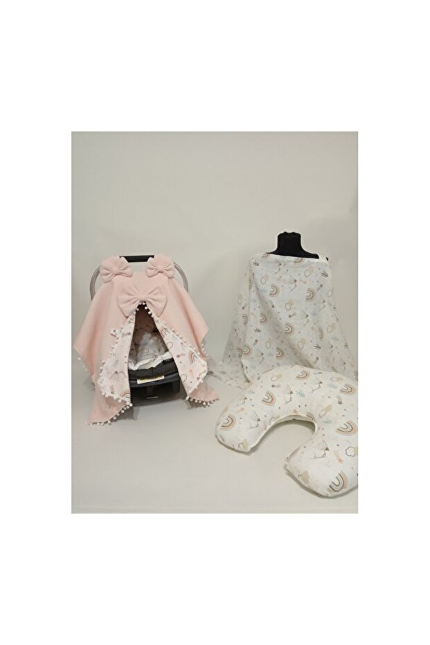 Soft and Comfortable Multi-Functional Baby Blanket and Pillow Set