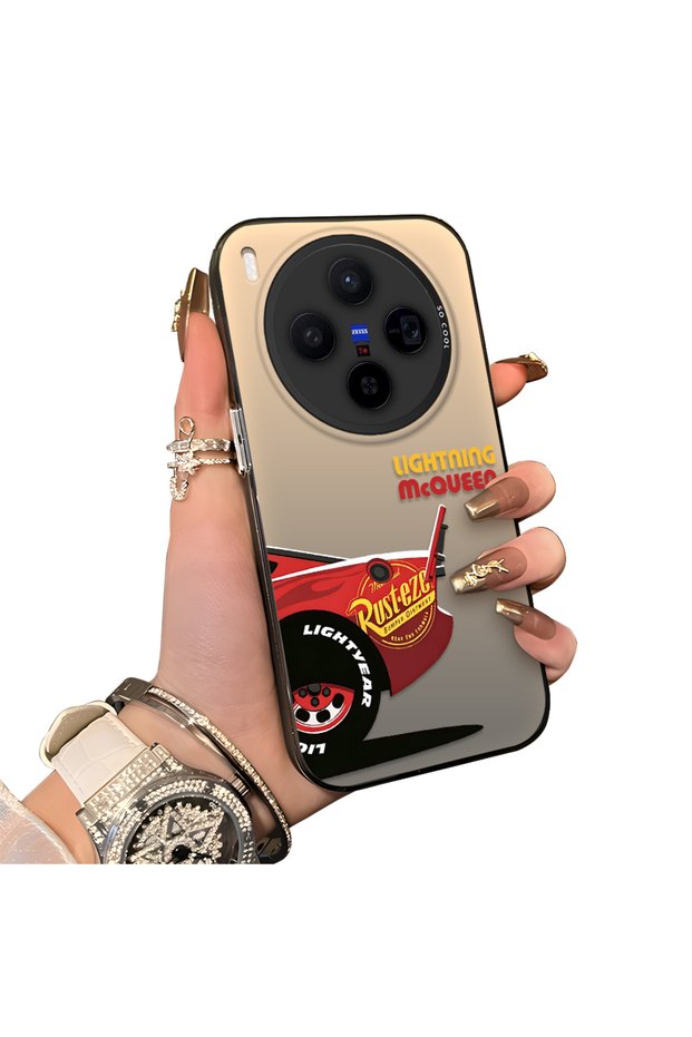 Vivo X300 Compatible Hard Acrylic Back Silicone Edge Lens Protection Case