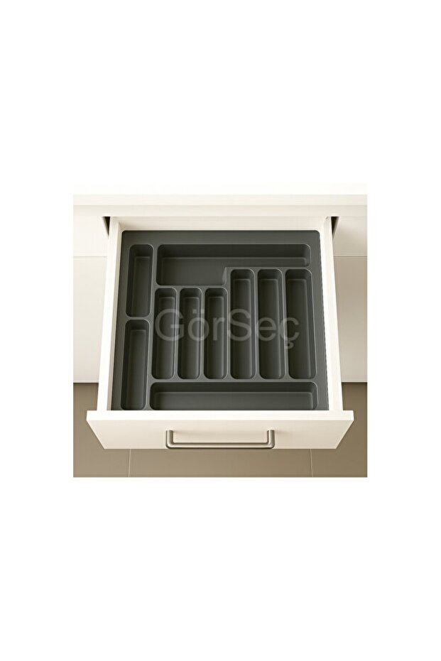 55X49 cm Gray Drawer Cutlery Holder, Kitchen Organizer, Stylish and Convenient