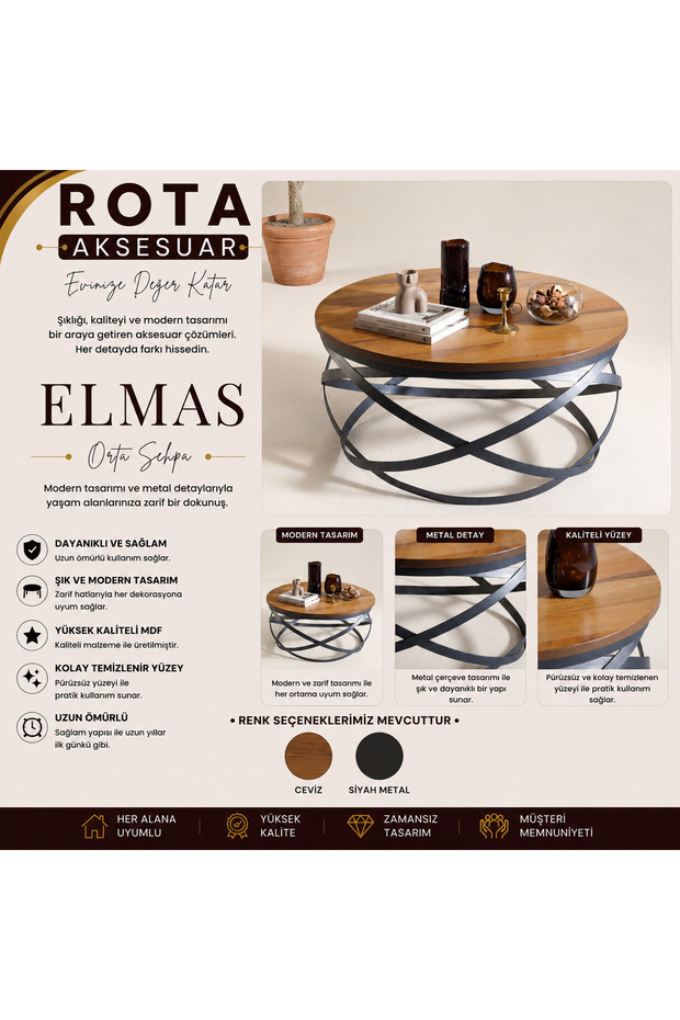 Elmas Orta Sehpa