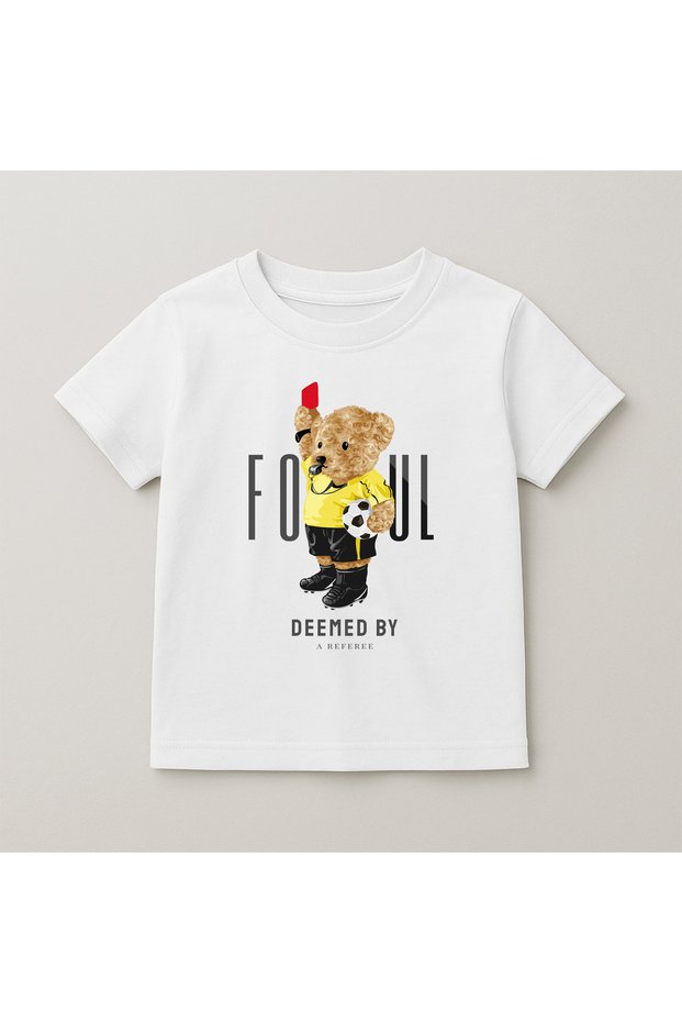 Teddy Bear Printed Crew Neck Cotton Short Sleeve Kids & Youth T-Shirt