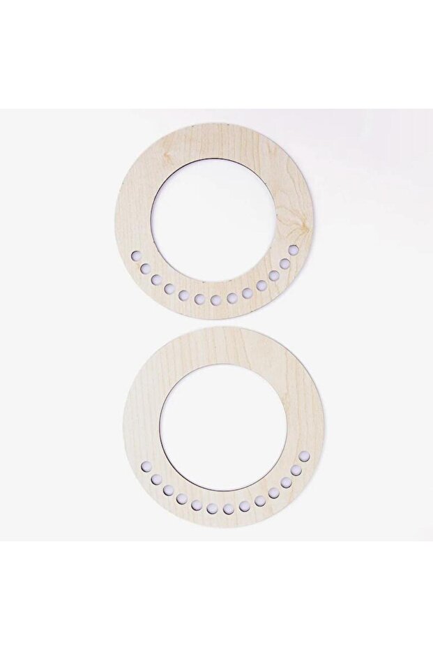 Wooden Handle - Round - 2 Pieces Maple Wood - 15 cm