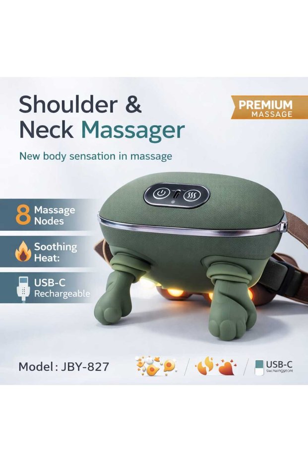 Premium Electric Shoulder and Neck Massager with Heat – JBY-827 Pro