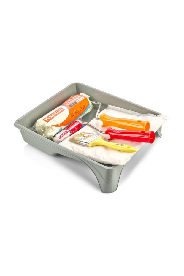 Painting Set for Interior Walls 5 Pieces (20cm Super Roller, 10cm P.Roll, Pls. Roll) Kesti̇rme 3 No, 20m2 Hişir, Medium Pan)