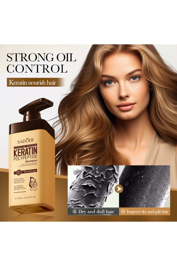 Keratin Polypeptide Shampoo Oil Controlling Anti Dandruff Luster Restoring Hotel Hair Shampoo