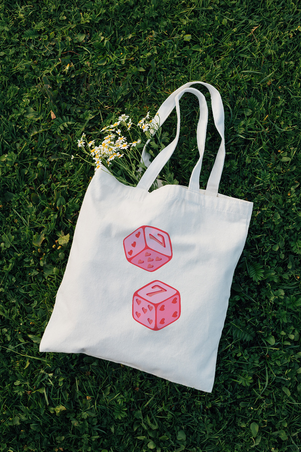 Love Printed Linen Cloth Bag Pytkbc1007