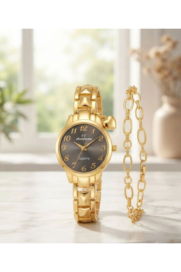 Women's Wristwatch Gold Color Metal Band White Dial Elegant Stylish Bracelet Gift Women's Watch Daily Casual