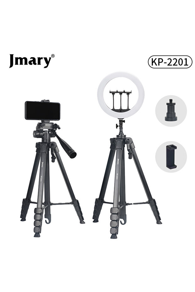 KP-2201 1.7 M Tripod with Pan Head and Ring Light Head