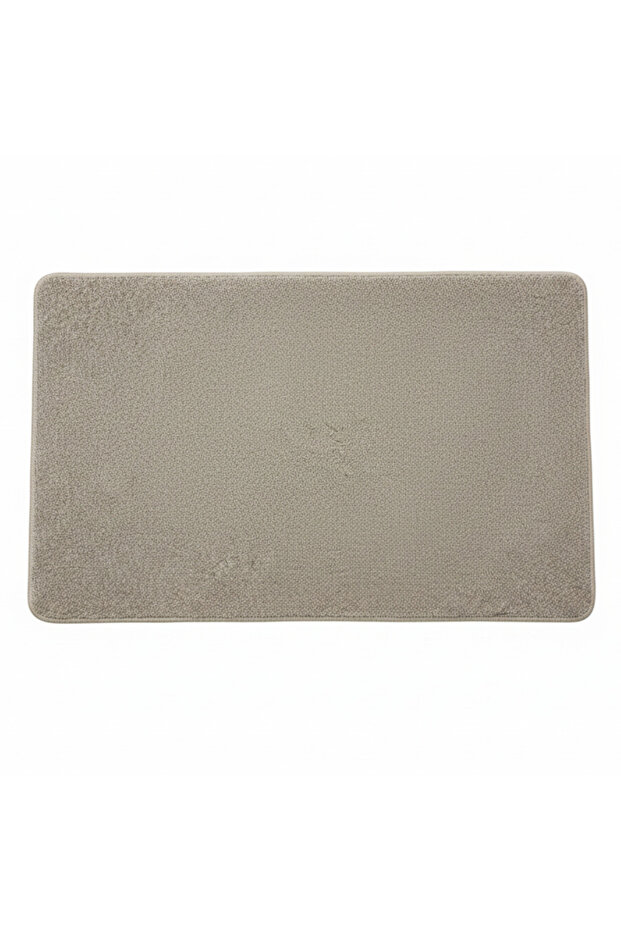 Rectangle Door Mat | Soft Speckled Pile | Non-Slip Backing | Serged Edges | 68 x 44 cm | Beige Sand | Indoor Entrance Rug