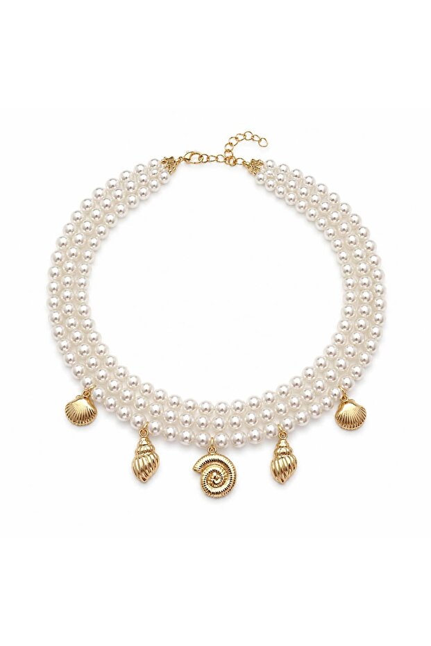 Sea Charm Pearl Choker Necklace