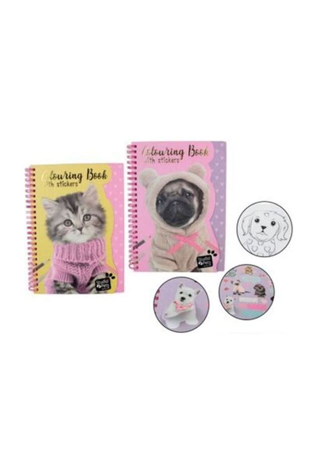 دفتر ملاحظات Studio Pets A5 مع ملصق Pt-7786