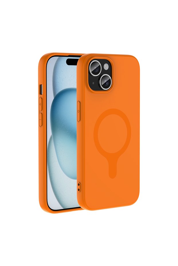iPhone 15 Case Pastel Color Magsafe Camera Raised Silicone Lckc