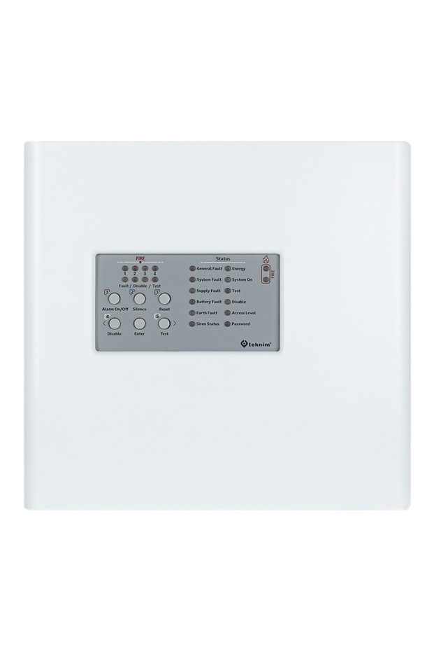Tekni̇m Tfp-4404P 4-Zone Convector Plastic Case Fire Alarm Panel