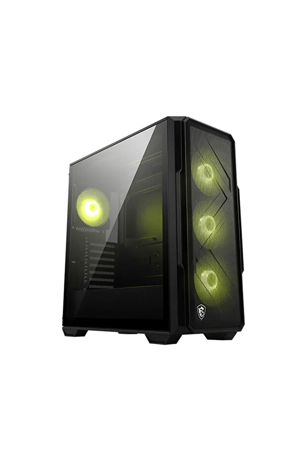 Msi mag forge 340r airflow tempered glass 4x120mm argb fan atx gaming case