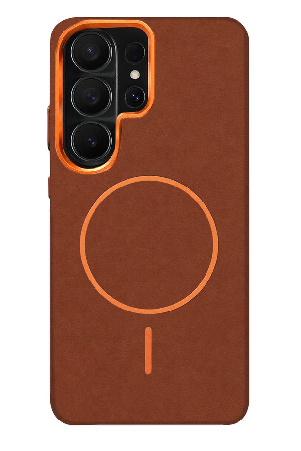 Samsung Galaxy S25 Ultra Luno Leather Magsafe Cover - Brown