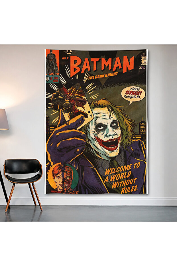 Batman the Killing Joke Wall Cloth Wall Tapestry First Quality Satin Fabric Poster