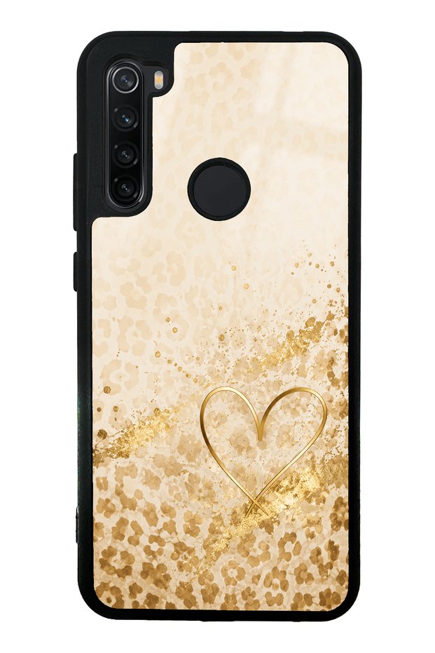 Xiaomi Redmi Note 8 Golden Heart Glow Design Glossy Phone Case