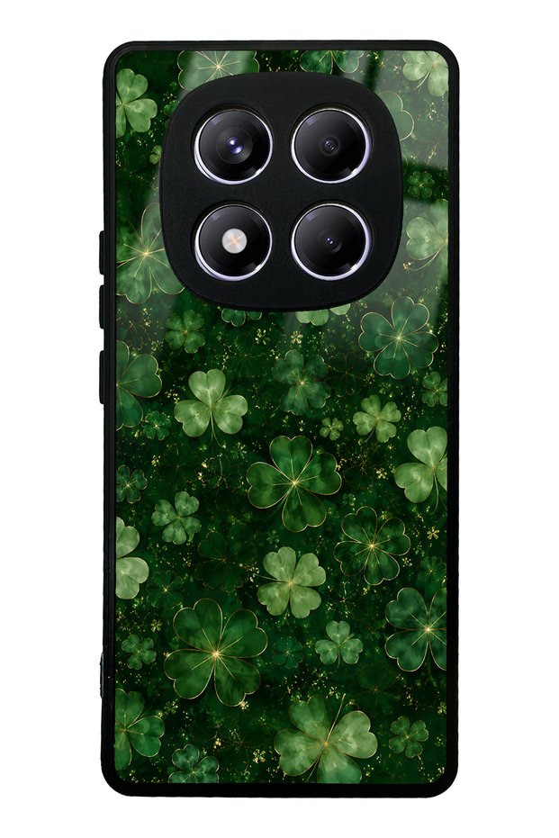 Xiaomi Redmi Note 14 Pro 4g Emerald Lucky Clover Design Glossy Phone Case