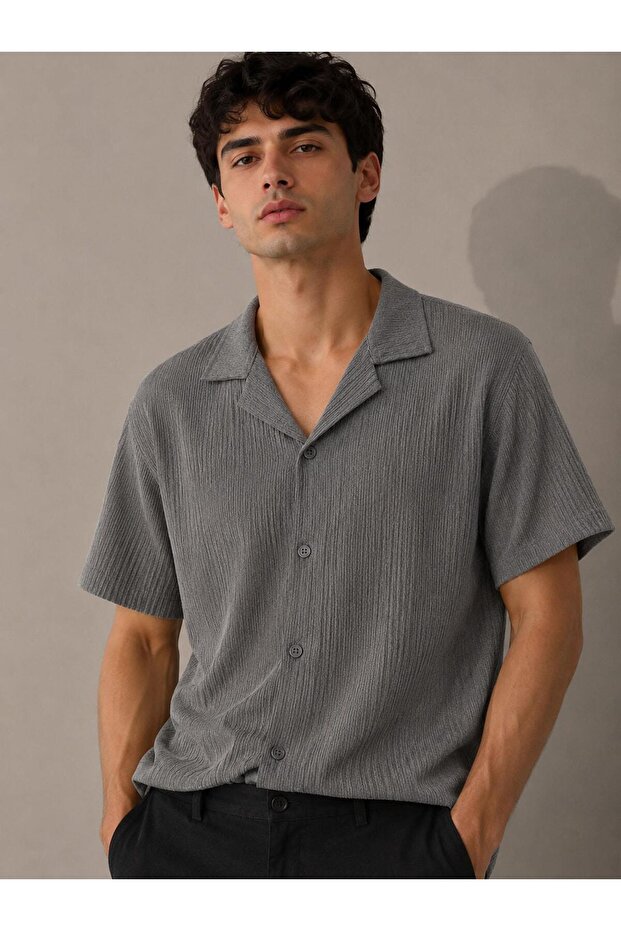 Men's Print Cotton Summer Short Sleeve Shirt