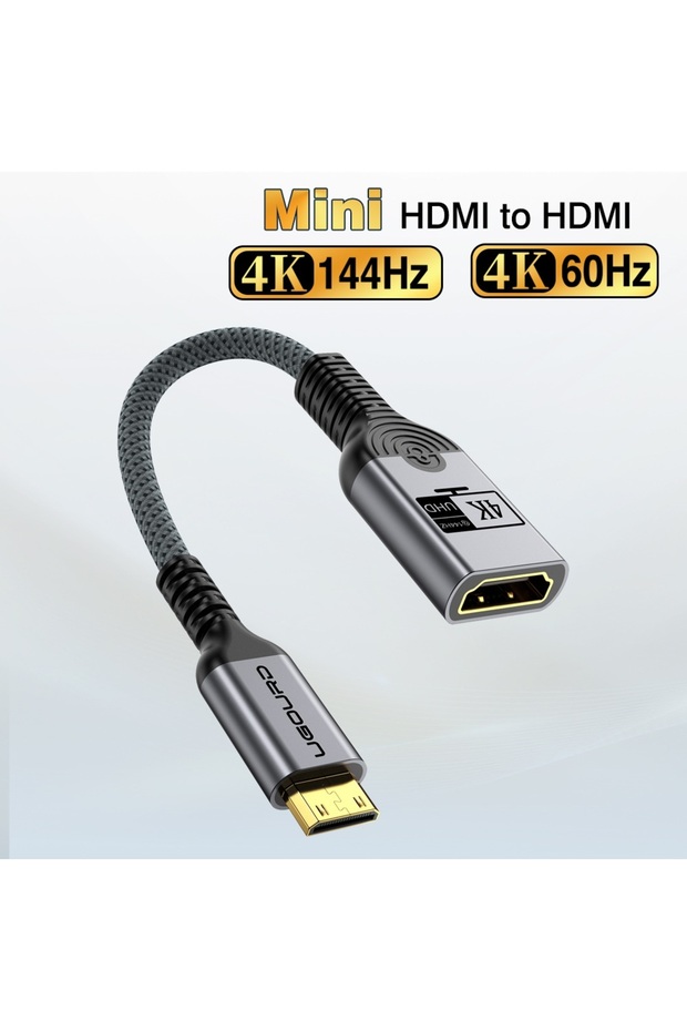 Mini HDMI to HDMI 4K@144Hz UHD Mini HDMI / Micro HDMI to HDMI Female Adapter High Speed Cable Conver