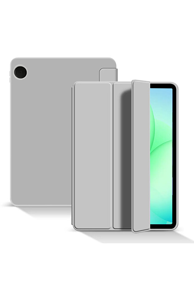 غطاء حماية باللون الرمادي الأبيض لجهاز تاب A7 لايت 8.7 بوصة، متوافق مع A11/A9/A11+/A7 لايت/A8/A9+/S6 لايت/S7/S8/S9/S9 FE/S10/S