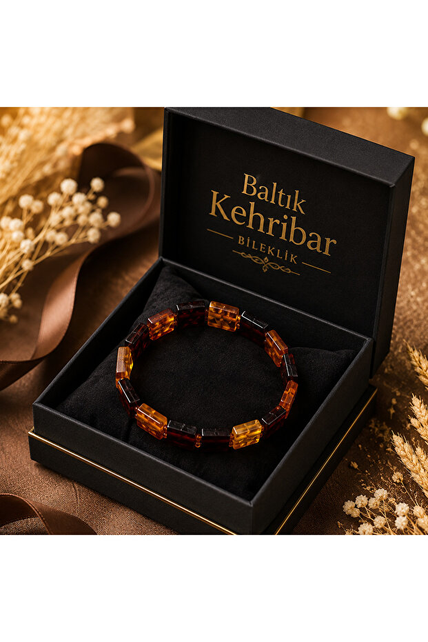 Baltic Amber Natural Stone Bracelet 18 cm – Elegant and Stylish Design